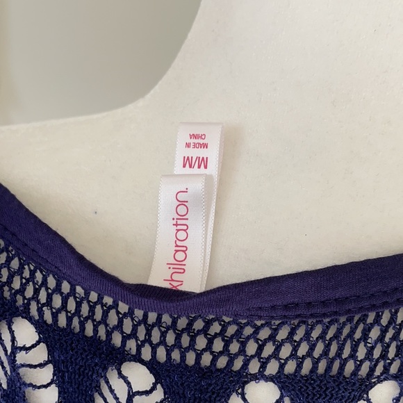 Navy bathing suit cover up top crochet - Picture 4 of 8